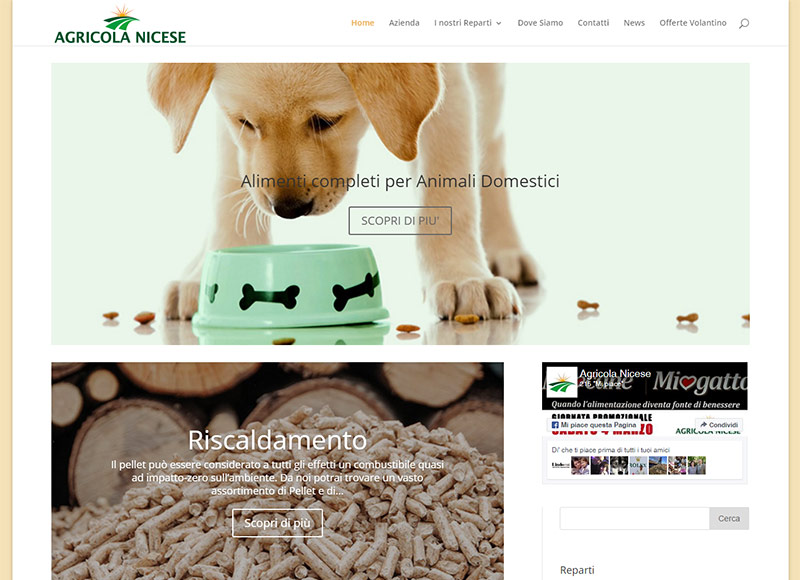 realizzazione sito web per negozio di vendita prodotti per l'agricoltura, orto e del giardinaggio