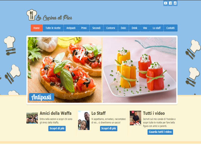Sito web dinamico: La cucina di Pier