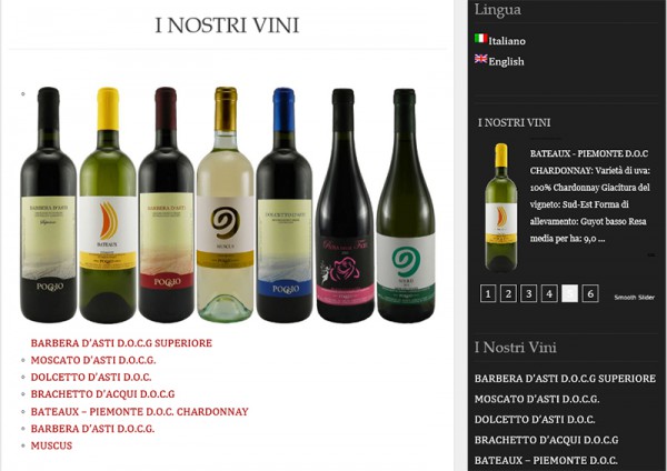 realizzazione sito web per azienda vitivinicola