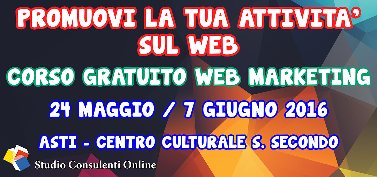 Corso di formazione – Promuovi la tua attività sul web